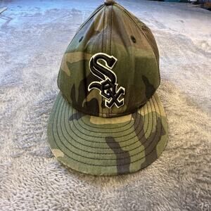 New Era 59Fifty Chicago White Sox Hat 7 Fitted Camo Cap Baseball MLB Military